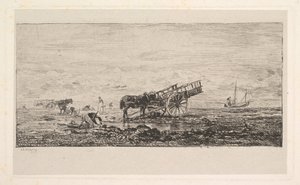 الشاطئ في Villerville ، 1837-1878. بواسطة تشارلز فرانسوا داوبيني