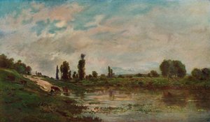 مكان الشرب ، c1827-1878 ، 1906-7 بواسطة تشارلز فرانسوا داوبيني