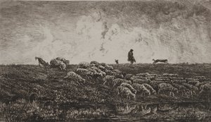 الدش ، ج. 1851. بواسطة تشارلز فرانسوا داوبيني