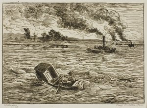 القوارب البخارية (Steamy Harbour) بواسطة تشارلز فرانسوا داوبيني