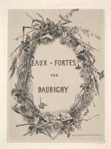 إكليل الزهور البرية ، لقب Eaux-Fortes par Daubigny ، 1850. بواسطة تشارلز فرانسوا داوبيني