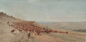 قيادة القطيع ، 1904 بواسطة تشارلز فرانكلين روج