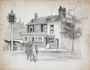 دار Old Windmill العامة ، 214-214 Chiswick High Road ، Turnham Green ، London ، 1892-1933. بواسطة تشارلز جورج هاربر