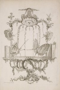 المبارزة المبارزة ، من مقال عن الفراشات البشرية لسانت أوبين ، كاليفورنيا. 1756-60. بواسطة شارل جيرمان دي سانت أوبين
