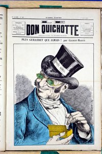 غلاف "" Le Don Quixote "" ، رقم 45 ، Satirique en Colors بواسطة تشارلز جيلبرت مارتن