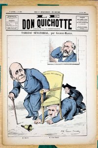 غلاف "" The Don Quixote "، رقم 309 ، Satirique en Colors بواسطة تشارلز جيلبرت مارتن