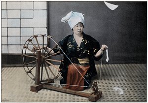 عجلة الغزل ، c1890 بواسطة تشارلز جيلوت