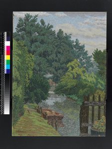 The Punt in the Mill Stream حوالي عام 1930 بواسطة تشارلز جينر