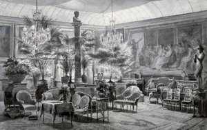 الحديقة الشتوية للأميرة ماتيلد والغواش والرسم بالحبر لتشارلز جيرو (1819-1892) بواسطة تشارلز جيرو