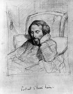 هاينريش هاينه (1797-1856) ، كاتب ألماني. رسم تشارلز جلير. بواسطة تشارلز جلير