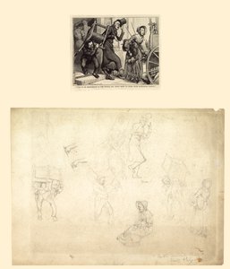 رسم توضيحي لمتجر الفضول القديم لتشارلز ديكنز بواسطة تشارلز جرين