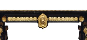 طاولة Napoleon III ، من تصميم Jean Brandely ، مطعمة من E. Varlot ، باريس ، حوالي 1850-1875 (Ormolu ، نحاسي مذهب ، خشب الأبنوس والجميز) بواسطة تشارلز غيوم ديل