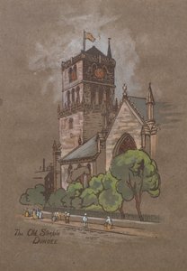 The Old Steeple ، دندي (طباعة ملونة باليد)
