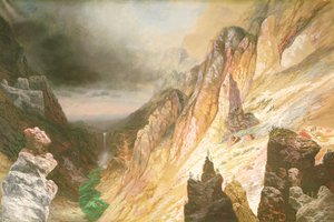 الشلالات السفلى ، الوادي الكبير لنهر يلوستون ، 1886 بواسطة تشارلز إتش تشابين