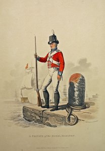 خاص من مشاة البحرية الملكية ، نقش جوزيف قسطنطين ستادلر ، تم نشره عام 1815 (أكواتينت) بواسطة تشارلز هاميلتون سميث
