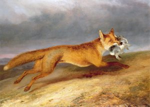 Fox making off with a Rabbit بواسطة تشارلز هانكوك