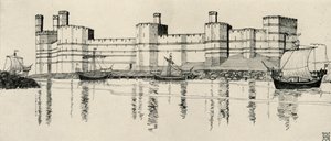 قلعة Caernarvon ، شمال ويلز ، 1931 بواسطة تشارلز هنري بورن كوينيل
