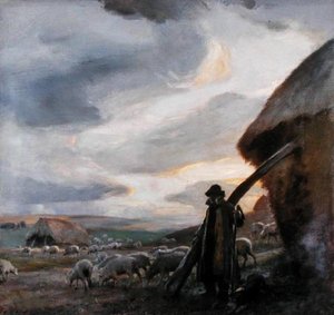 ساعة المساء حوالي 1905 (زيت على قماش).