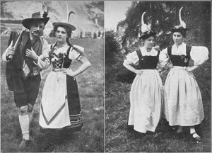 أنواع الزي الأصلي التيرولي ، c1913
