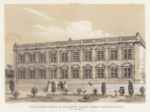 واجهة الحديقة من Brympton Manor House ، Somersetshire ، Inigo Jones ، مهندس معماري (لون ليثو)