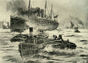 "اندلاع الحرب - النقل يغادر إنجلترا إلى الرأس" ، 1900. بواسطة تشارلز جون دي لاسي