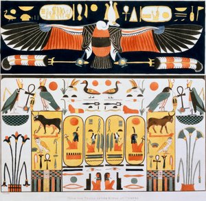 لوحة جدارية من قبور ملوك طيبة ، اكتشفها جي بيلزوني ، 1820-1822