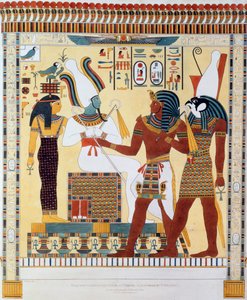 لوحة جدارية من قبور ملوك طيبة ، اكتشفها جي بيلزوني ، 1820-1822