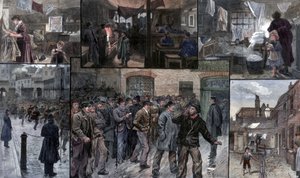 محنة في الطرف الشرقي من لندن ، 1886. بواسطة تشارلز جوزيف ستانيلاند