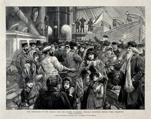 فحص اليهود اليهود من قبل طبيب قبل الهجرة من ليفربول ، 1891 بواسطة تشارلز جوزيف ستانيلاند