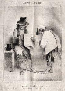 كاريكاتيرات اليوم: قراءة ألغاز باريس بواسطة تشارلز جوزيف ترافيس دي فيلرز