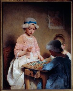 جزء اليانصيب لوحة تشارلز شابلن (1825-1891) 1865 صن. 1،16x0،97 م روان ، متحف الفنون الجميلة