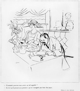 الأكل ، الرسم التوضيحي من L&39;Amour de l&39;Art ، 1925