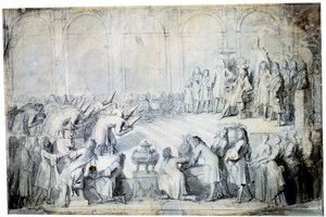 سفراء سياميين أمام الملك ، 1686 بواسطة تشارلز لو برون