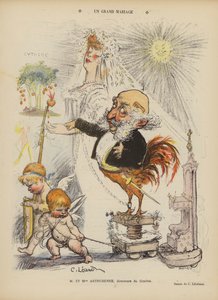في حفل زفاف رائع. رسم توضيحي لـ Le Rire بواسطة Charles Leandre