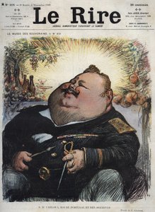 تشارلز الأول ملك البرتغال (1863-1908) - كارلوس الأول ملك البرتغال والغارفيس - رسم كاريكاتوري لتشارلز لياندر (1862-1934) في "The Rire" في 8 نوفمبر