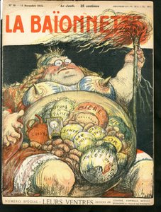 غلاف "" La Baionnette "، ألوان ساخرة