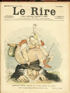 رسم توضيحي لتشارلز ليندر (1862-1934) لغلاف Le Rire بواسطة تشارلز ليندر