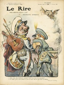 رسم توضيحي لتشارلز ليندر (1862-1934) لغلاف Le Rire ، 06/26/09 - مقابلة توشان - موسيقى ، غيتار - ويليام الثاني ، نيكولاس الثاني بواسطة تشارلز ليندر