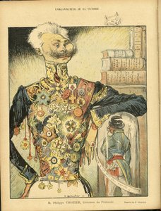رسم توضيحي لتشارلز لياندر (1862-1934) في لو ريير بواسطة تشارلز ليندر