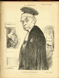 رسم توضيحي لتشارلز لياندر (1862-1934) في لو ريير بواسطة تشارلز ليندر