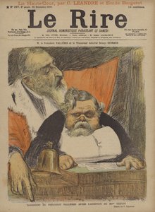 م.الرئيس Fallieres و Le Procureur General Octave Bernard ، رسم توضيحي لـ Le Rire