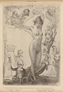 The Plinth and the Bust: فنانين فرنسيين مشهورين يسعون إلى الشهرة من أجل الحق في احتلال القاعدة الفارغة في انتظار تمثال نصفي لرجل عظيم (ليثو) بواسطة تشارلز ليندر