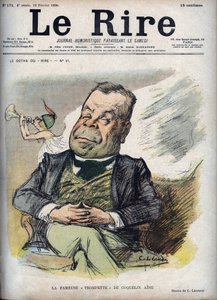 البوق الشهير لبوبي آين - صورة للقسطن الخشخاش المسمى آين الخشخاش (1841-1904) - رسم كاريكاتوري لتشارلز ليندر (1862-1934) في "الضحك" في 12 فبراير بواسطة تشارلز ليندر