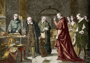 أسر جاليليو جاليلي ديت جليل ، عالم الفلك الإيطالي (1564-1642) ، نقش بعد لوحة تشارلز مولر بواسطة تشارلز لويس لوسيان (بعد) مولر