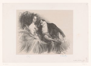 رجل يرتدي نظارات ينظر إلى امرأة شابة Le défloreur et la demi-vierge