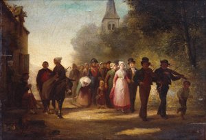 زواج القرية ، 1872 بواسطة تشارلز ماري لويلير