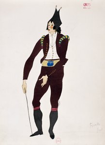 زي لشخصية Fiorello من The Barber of Seville بواسطة Gioacchino Rossini ، رسم بواسطة Charles Martin (1884-1934)