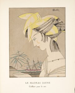 Le Madras Jaune ، من مجموعة لوحات الموضة ، 1920 (استنسل) بواسطة تشارلز مارتن