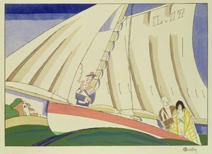اليخوت ، حوالي عام 1920 (استنسل على ورق) بواسطة تشارلز مارتن