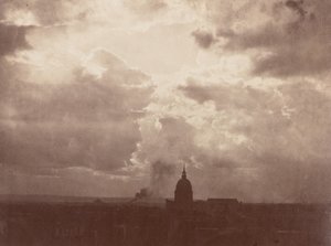 دراسة السحب فوق البانثيون، باريس، 1856 (صورة فوتوغرافية) بواسطة تشارلز مارفيل